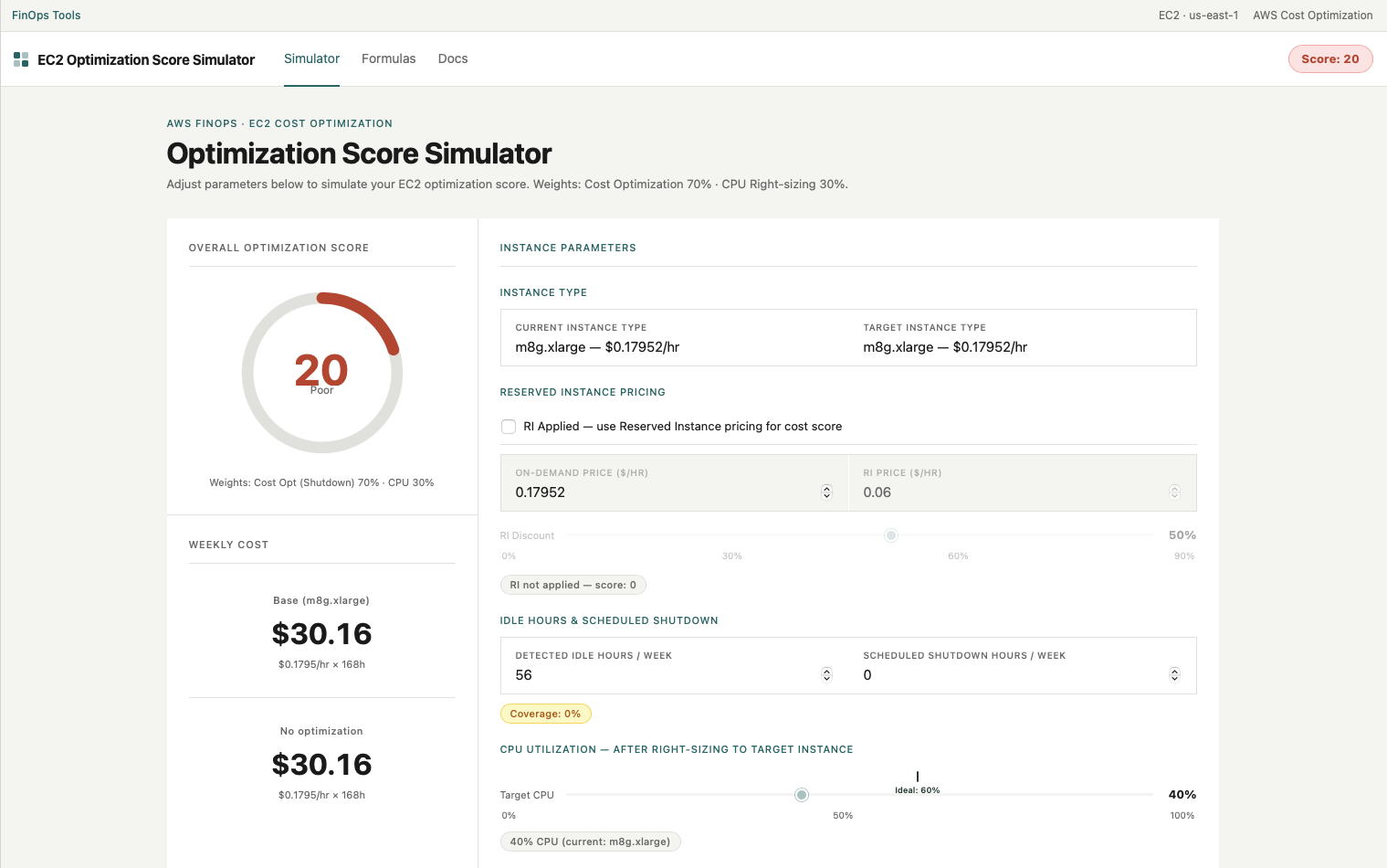 Finops Score Sim